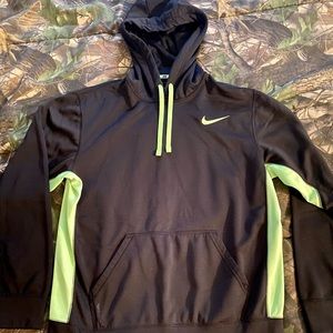 Nike Men’s black / neon green hoodie size M